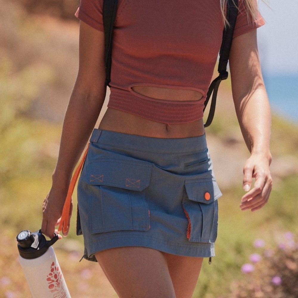 FP Movement NWT Great Outdoors Skort in Cavern Grey